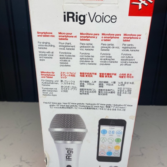 IK Multimedia iRig Voice Microphone Kareokefor Smartphone/Tablets (White) - Picture 3 of 4